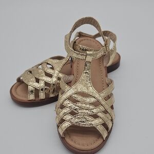 NWOT Zara Kids Gold Metallic Sandals Size 2.5 or 34